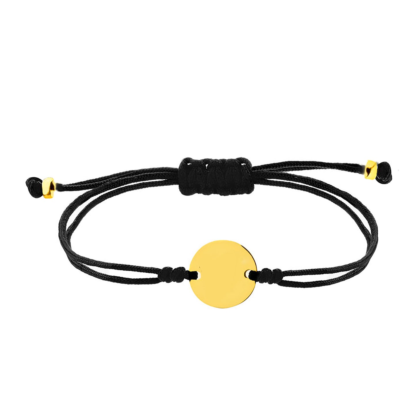 Raudono siulo apyrankė su auksiniu apskritimu