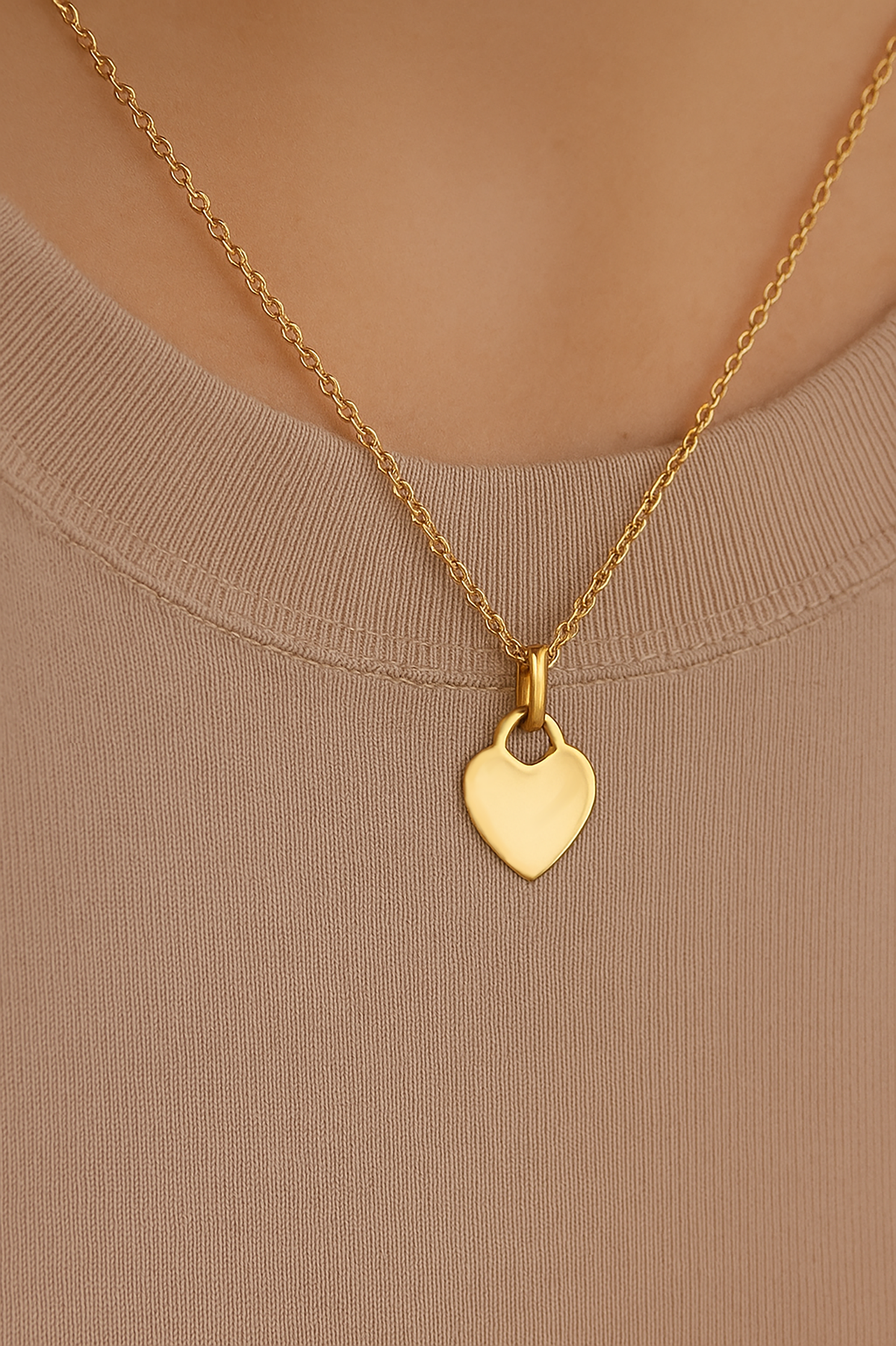 Personalizuotas Auksinis pakabukas širdelė