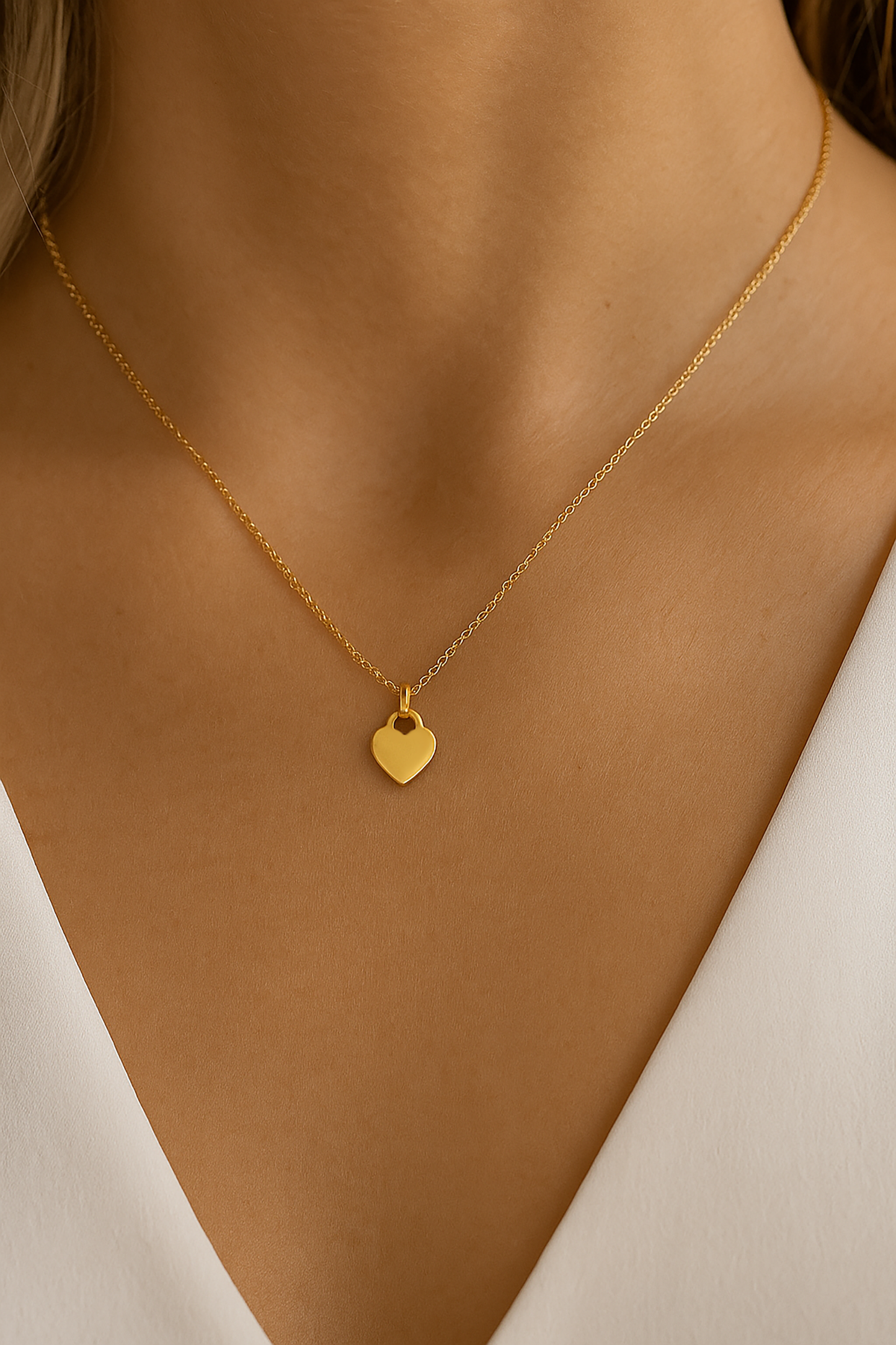 Personalizuotas Auksinis pakabukas širdelė