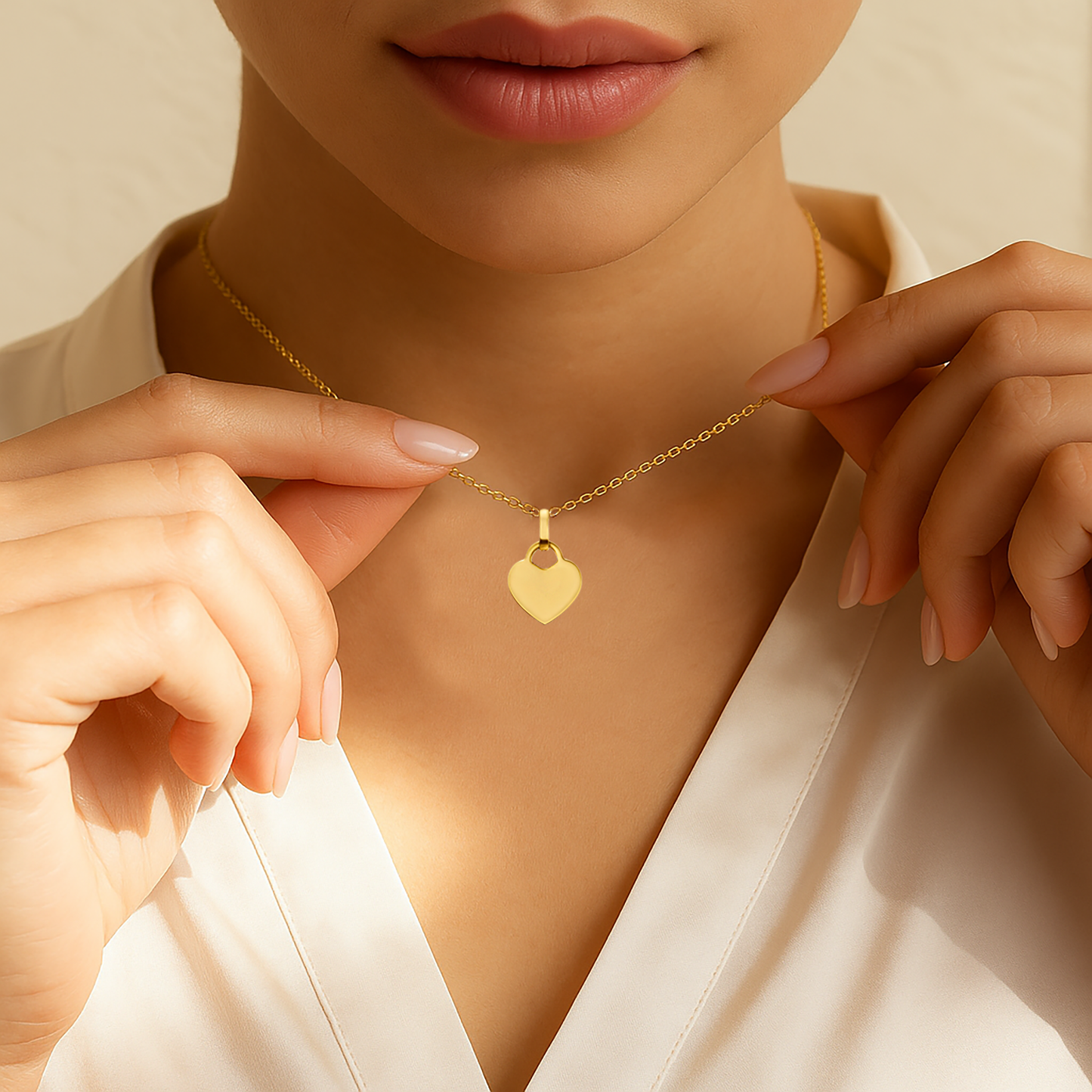 Personalizuotas Auksinis pakabukas širdelė